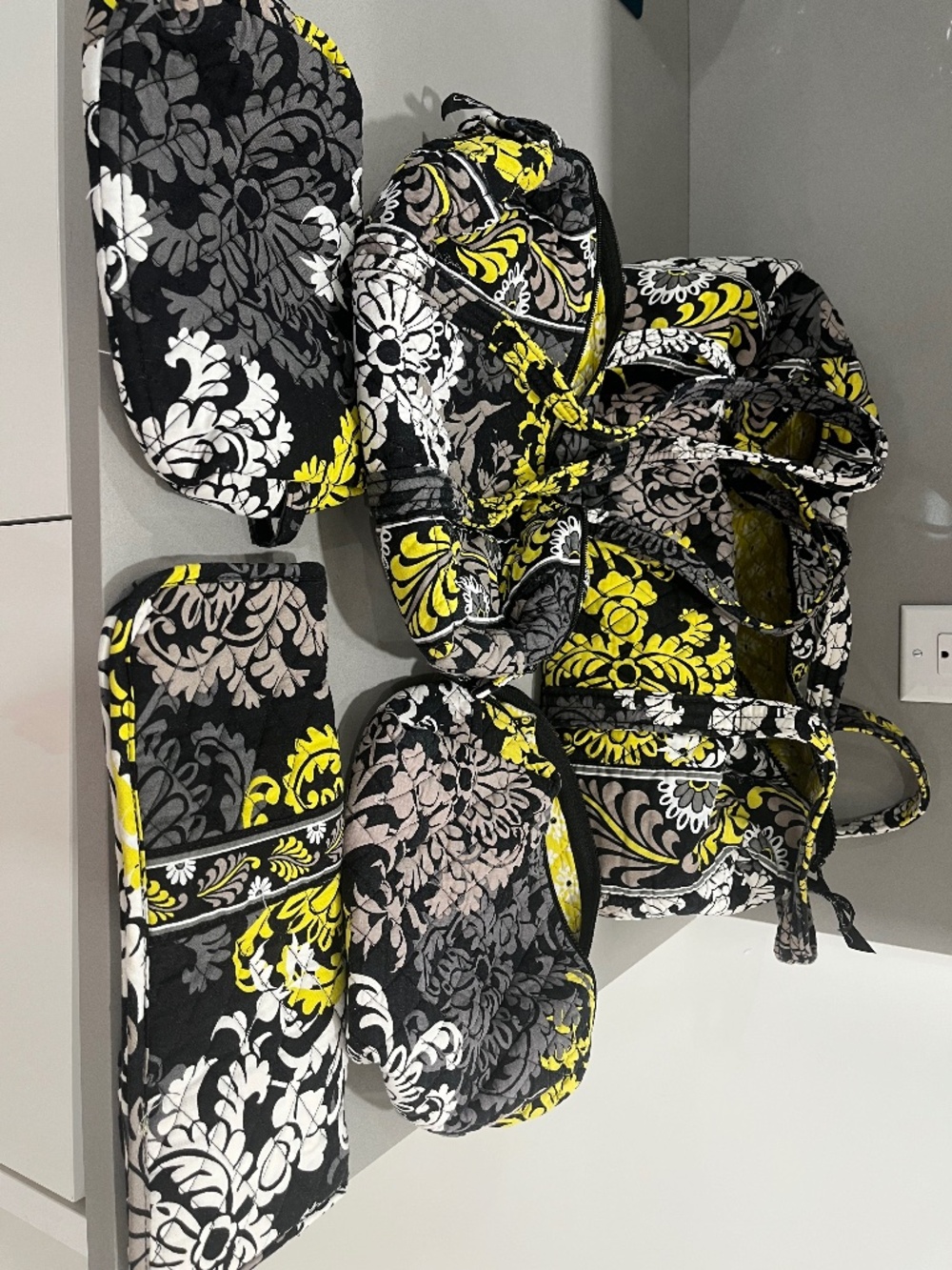 Vera Bradley Six Piece Travel Set.